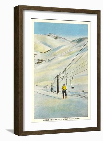 Chair Lift, Sun Valley, Idaho-null-Framed Art Print