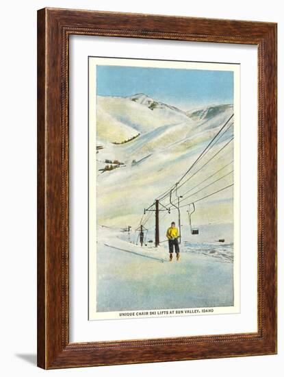 Chair Lift, Sun Valley, Idaho-null-Framed Art Print