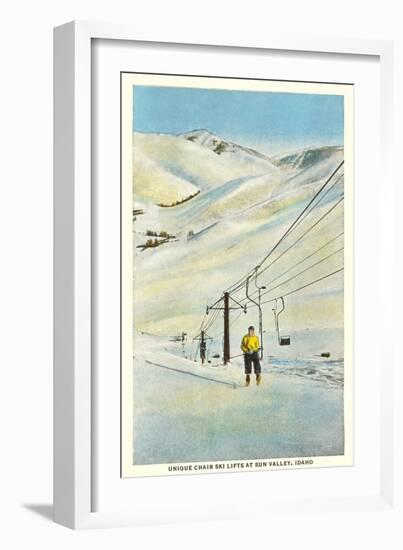 Chair Lift, Sun Valley, Idaho-null-Framed Art Print