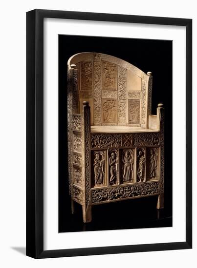 Chair of Bishop Maximian-Byzantine School-Framed Giclee Print