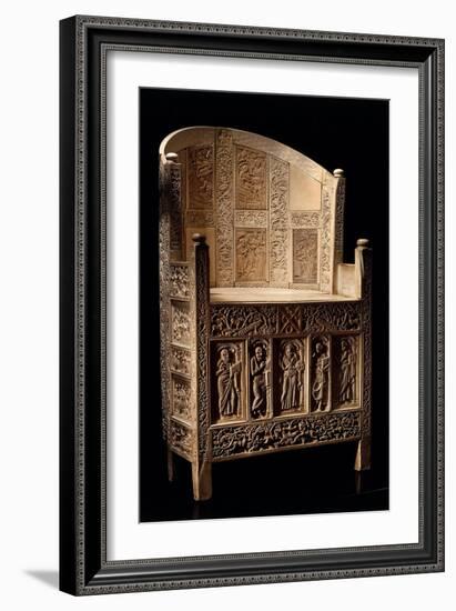 Chair of Bishop Maximian-Byzantine School-Framed Giclee Print