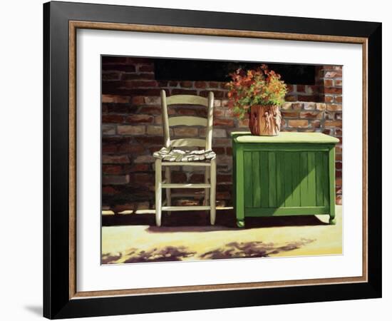 Chair on Sally's Patio-Helen J. Vaughn-Framed Giclee Print