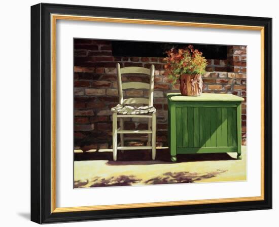 Chair on Sally's Patio-Helen J. Vaughn-Framed Giclee Print