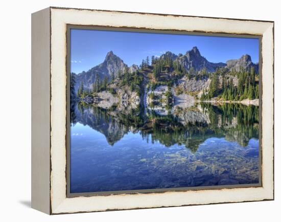 Chair Peak and Mount Roosevelt, Gem Lake, Alpine Lakes Wilderness, Washington, Usa-Jamie & Judy Wild-Framed Premier Image Canvas