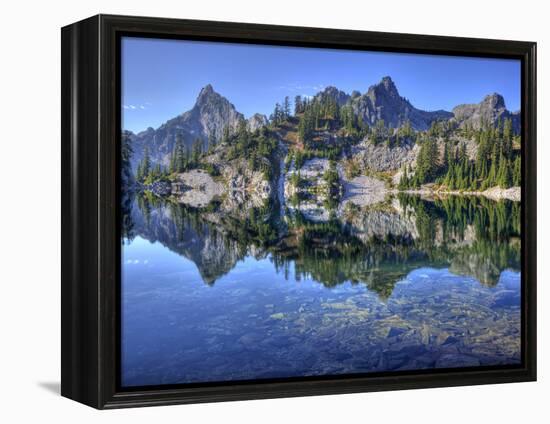 Chair Peak and Mount Roosevelt, Gem Lake, Alpine Lakes Wilderness, Washington, Usa-Jamie & Judy Wild-Framed Premier Image Canvas