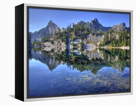 Chair Peak and Mount Roosevelt, Gem Lake, Alpine Lakes Wilderness, Washington, Usa-Jamie & Judy Wild-Framed Premier Image Canvas