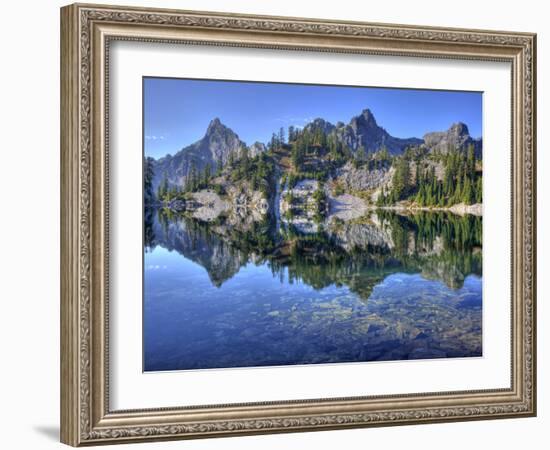 Chair Peak and Mount Roosevelt, Gem Lake, Alpine Lakes Wilderness, Washington, Usa-Jamie & Judy Wild-Framed Photographic Print