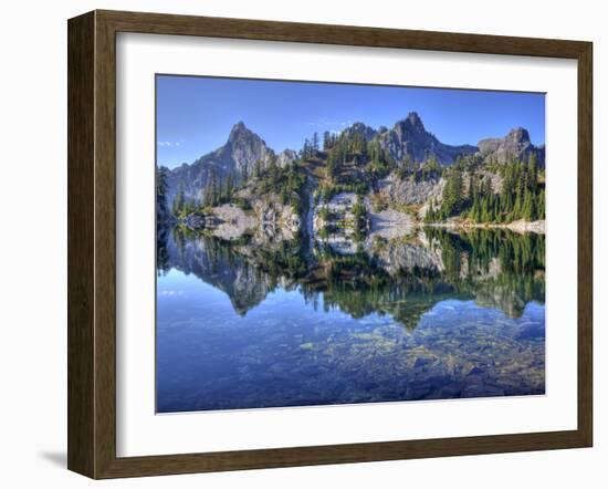 Chair Peak and Mount Roosevelt, Gem Lake, Alpine Lakes Wilderness, Washington, Usa-Jamie & Judy Wild-Framed Photographic Print