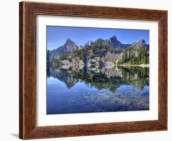 Chair Peak and Mount Roosevelt, Gem Lake, Alpine Lakes Wilderness, Washington, Usa-Jamie & Judy Wild-Framed Photographic Print