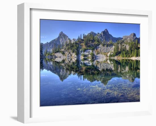 Chair Peak and Mount Roosevelt, Gem Lake, Alpine Lakes Wilderness, Washington, Usa-Jamie & Judy Wild-Framed Photographic Print