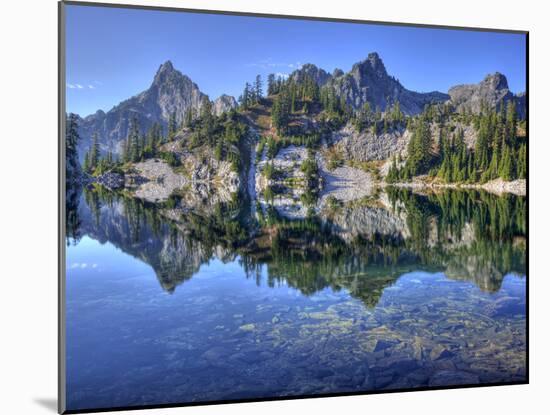 Chair Peak and Mount Roosevelt, Gem Lake, Alpine Lakes Wilderness, Washington, Usa-Jamie & Judy Wild-Mounted Photographic Print