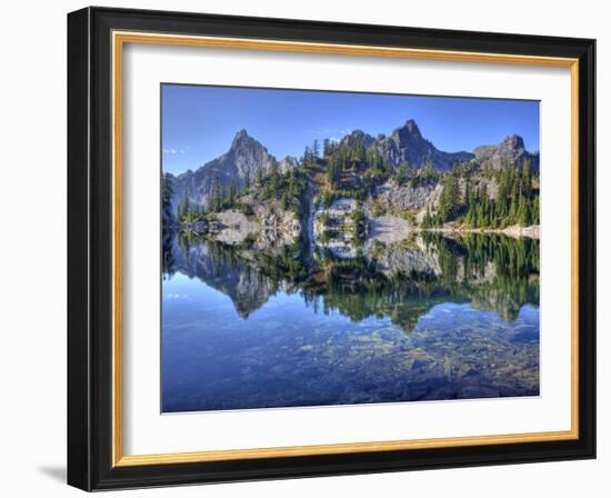 Chair Peak and Mount Roosevelt, Gem Lake, Alpine Lakes Wilderness, Washington, Usa-Jamie & Judy Wild-Framed Photographic Print