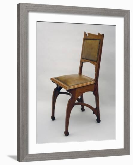 Chair with Upholstered Seat and Back-null-Framed Giclee Print