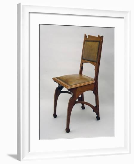 Chair with Upholstered Seat and Back-null-Framed Giclee Print