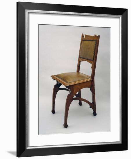 Chair with Upholstered Seat and Back-null-Framed Giclee Print