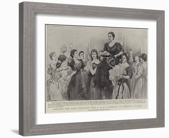 Chairing the Lady Wrangler, Miss a M J E Johnson, at Newnham College, Cambridge-Arthur Hopkins-Framed Giclee Print