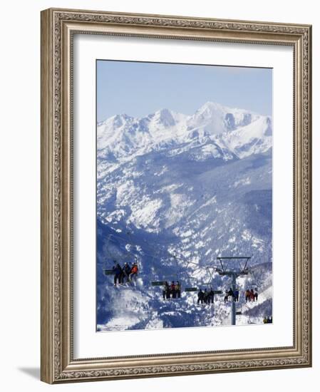 Chairlift Taking Skiers to the Back Bowls of Vail Ski Resort, Vail, Colorado, USA-Kober Christian-Framed Photographic Print