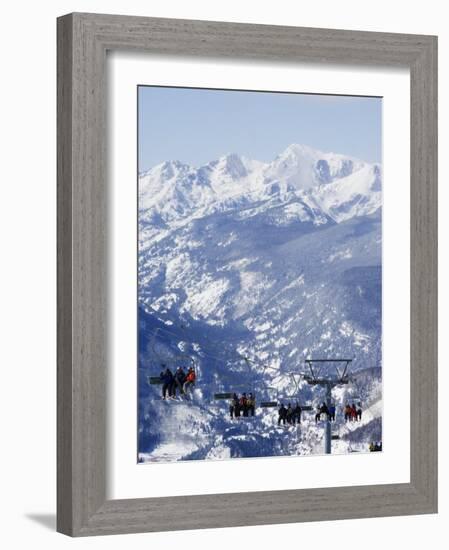 Chairlift Taking Skiers to the Back Bowls of Vail Ski Resort, Vail, Colorado, USA-Kober Christian-Framed Photographic Print