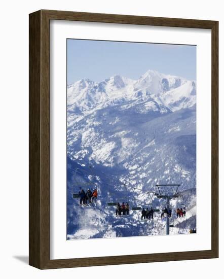 Chairlift Taking Skiers to the Back Bowls of Vail Ski Resort, Vail, Colorado, USA-Kober Christian-Framed Photographic Print