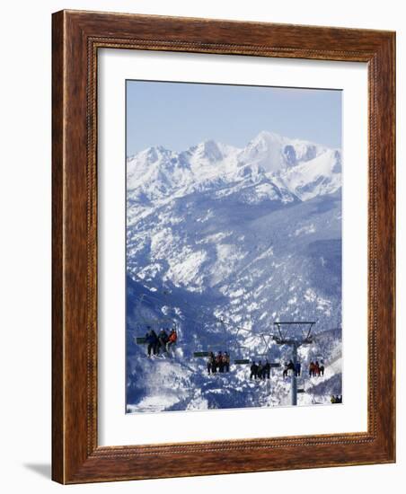 Chairlift Taking Skiers to the Back Bowls of Vail Ski Resort, Vail, Colorado, USA-Kober Christian-Framed Photographic Print