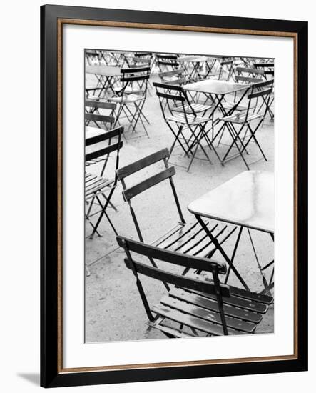 Chairs in Jardin du Luxembourg, Paris, France-Walter Bibikow-Framed Photographic Print