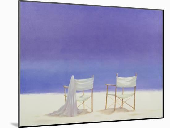 Chairs on the Beach, 1995-Lincoln Seligman-Mounted Giclee Print