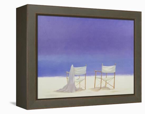 Chairs on the Beach, 1995-Lincoln Seligman-Framed Premier Image Canvas