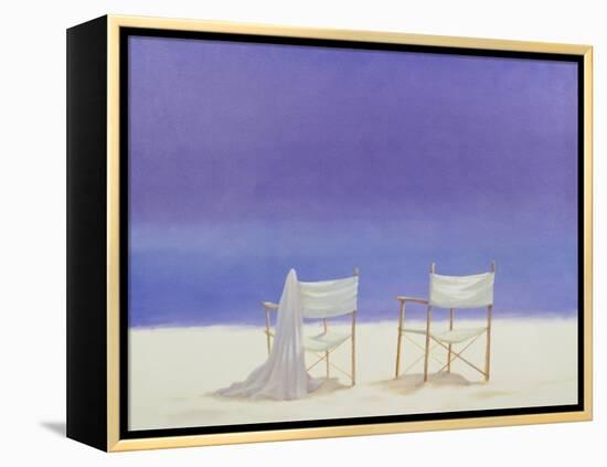 Chairs on the Beach, 1995-Lincoln Seligman-Framed Premier Image Canvas