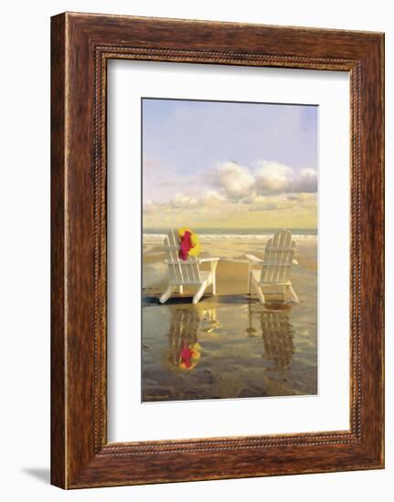 Chairs on the Beach-Carlos Casamayor-Framed Giclee Print