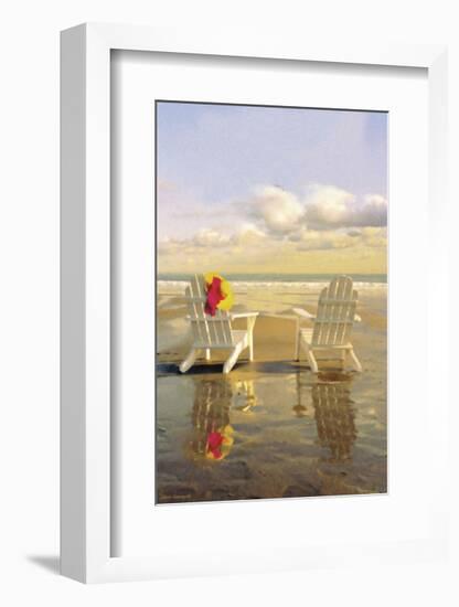 Chairs on the Beach-Carlos Casamayor-Framed Giclee Print