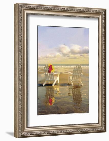 Chairs on the Beach-Carlos Casamayor-Framed Art Print