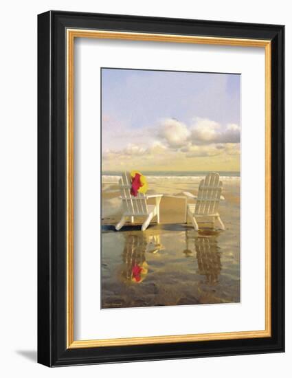 Chairs on the Beach-Carlos Casamayor-Framed Art Print