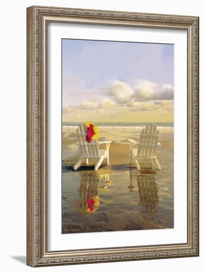 Chairs on the Beach-Carlos Casamayor-Framed Giclee Print