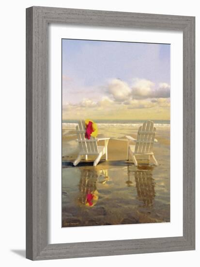 Chairs on the Beach-Carlos Casamayor-Framed Giclee Print