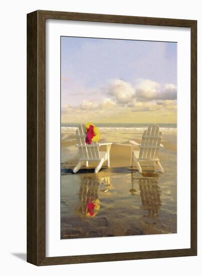 Chairs on the Beach-Carlos Casamayor-Framed Giclee Print