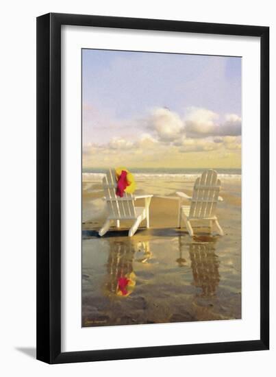 Chairs on the Beach-Carlos Casamayor-Framed Giclee Print