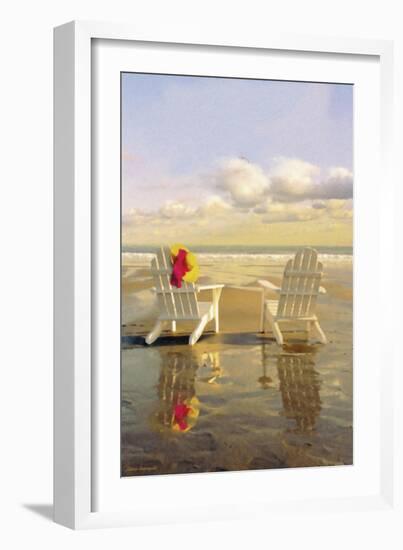 Chairs on the Beach-Carlos Casamayor-Framed Giclee Print