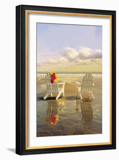 Chairs on the Beach-Carlos Casamayor-Framed Giclee Print