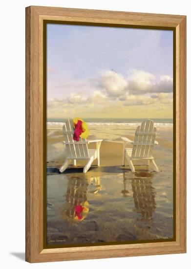 Chairs on the Beach-Carlos Casamayor-Framed Premier Image Canvas
