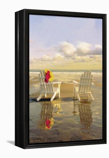 Chairs on the Beach-Carlos Casamayor-Framed Premier Image Canvas