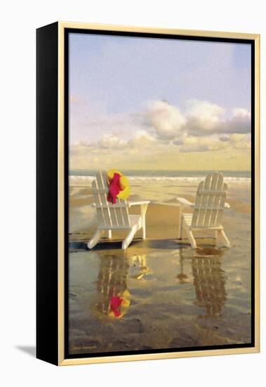 Chairs on the Beach-Carlos Casamayor-Framed Premier Image Canvas