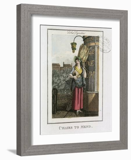 Chairs to Mend, Cries of London, 1804-William Marshall Craig-Framed Giclee Print