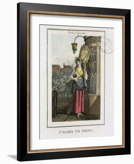 Chairs to Mend, Cries of London, 1804-William Marshall Craig-Framed Giclee Print