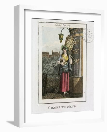 Chairs to Mend, Cries of London, 1804-William Marshall Craig-Framed Giclee Print