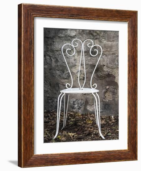 Chaise blanche-Gaetan Caron-Framed Art Print