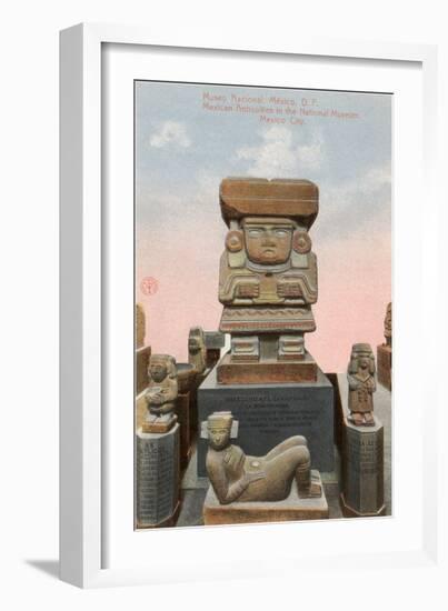 Chalchiutlicue Statue, National Museum, Mexico City-null-Framed Art Print