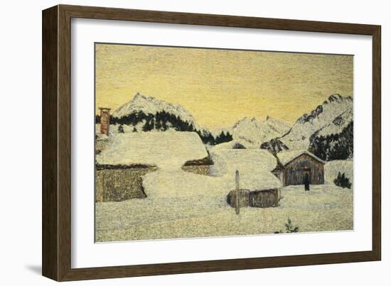 Chalets in Snow-Giovanni Segantini-Framed Giclee Print