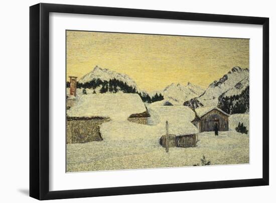 Chalets in Snow-Giovanni Segantini-Framed Giclee Print