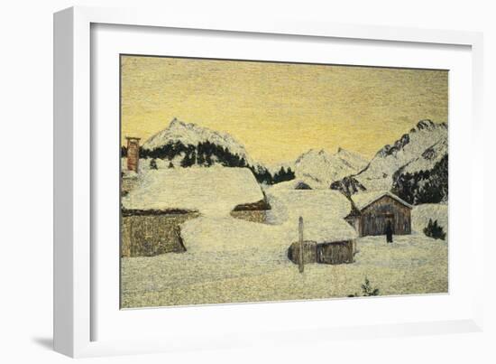 Chalets in Snow-Giovanni Segantini-Framed Giclee Print