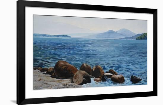 Chaleur humide sur le lac-Sylvia Audet-Framed Art Print